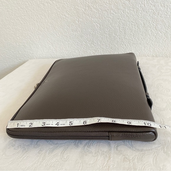 Serapian brown Leather Document laptop Case - Picture 10 of 12